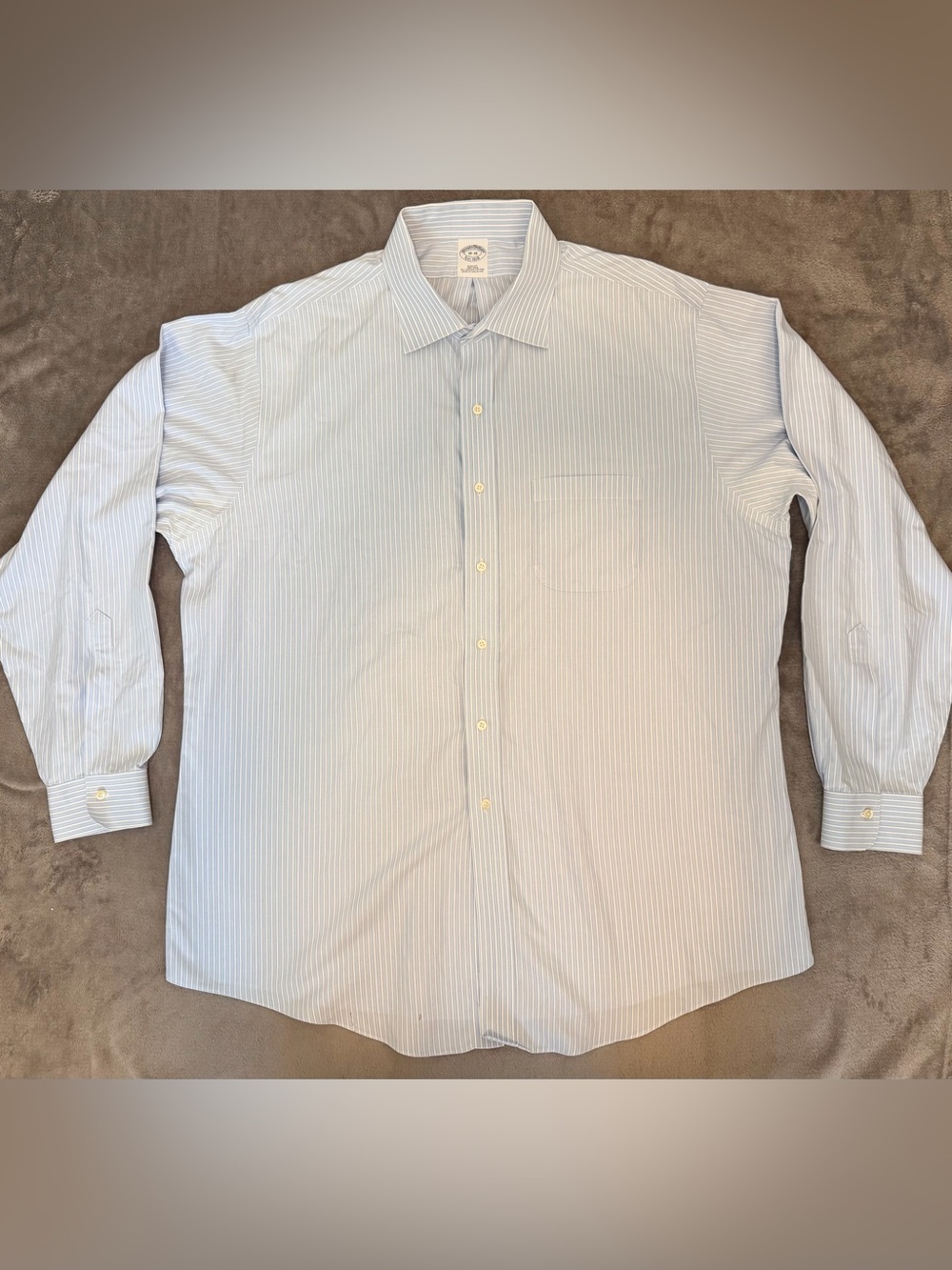 Brooks Brothers - Blue & White Pinstripe - Men’s Long Sleeve Button Down